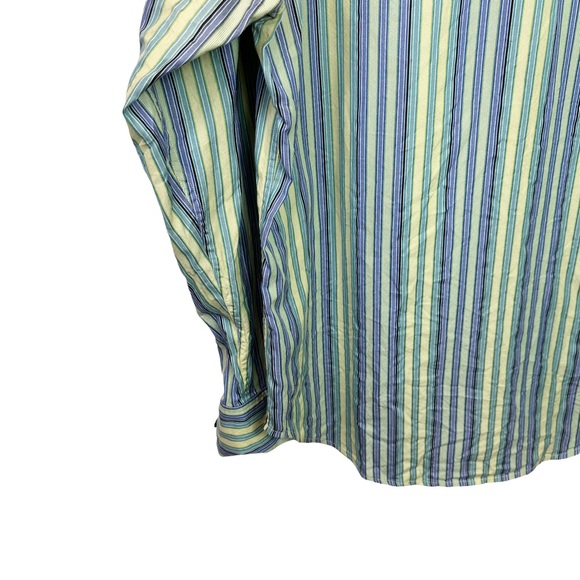 Robert Graham Button Down Shirt Mens Embroidered Collared Long Sleeve Blue Large - Picture 6 of 12